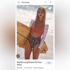 Rhythm long sleeve one piece surf suit